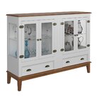 Mini Cristaleira De Madeira Maciça 4 Portas Branco