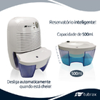 Mini Desumidificador Elétrico 127-220v Antimofo 500ml Tubrax