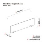 Mini Divisoria Para Mesas De Escritório 101cm Cinza