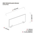 Mini Divisoria Para Mesas De Escritório 71cm Walnut