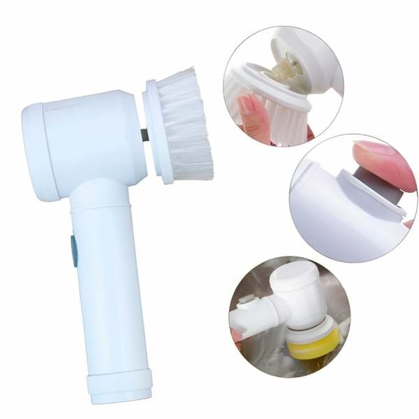 Mini Esfregão Elétrico Bivolt Recarregável Usb 3 Em 1 Limpeza