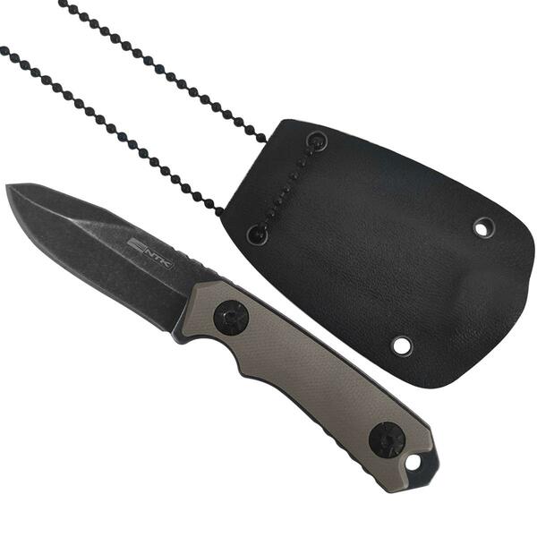 Mini Faca Tática Coyote Nkt Aço Inox 420 Full Tang Com Bainha