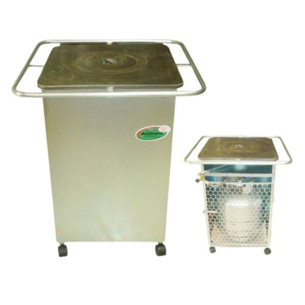 Mini-fogão Com Chapa Ff Quadrado Painel Galvanizado Ref 5858
