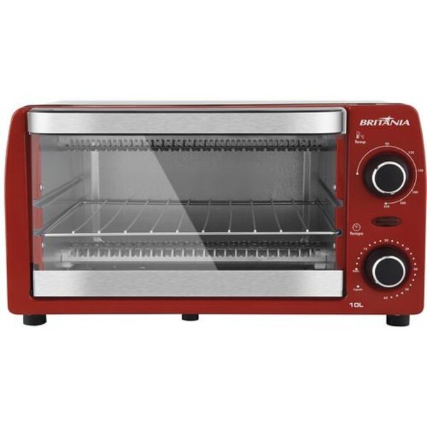 Mini Forno Elétrico 10 Litros Com Forma Vermelho - Britânia 2