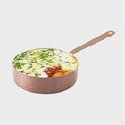 Mini Frigideira Inox Bronze Servir Decorar Bistrô 15,5cm