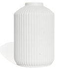 Mini Garrafa Cilindro Listras 10cm Cimento Artesanal Branco