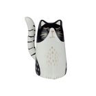 Mini Gato Em Cerâmica Preto E Branco 5 X 3 8 X 6 3 Cm