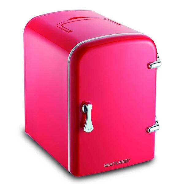 Mini Geladeira Retrô Portátil Trivolt 4l Vermelha Multilaser