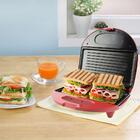 Mini Grill E Sanduicheira Inox Vermelha 750w Philco 127v
