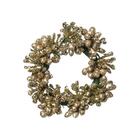 Mini Guirlanda Folhas Com Frutas Ouro 7cm 1719029