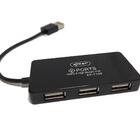 Mini Hub Usb 2.0 4 Portas Slim 480mbps Knup Kp-t109 Preto