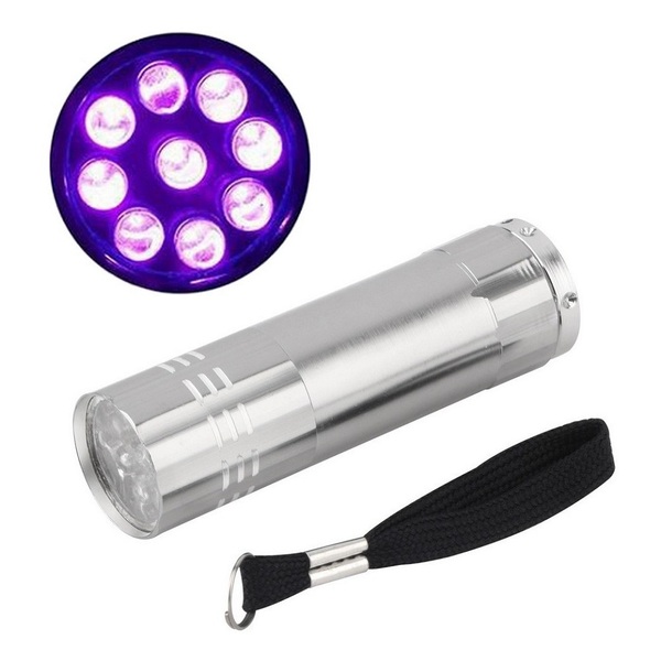Mini Lanterna Luz Ultra Violeta Com 9 Led Portátil Camping P