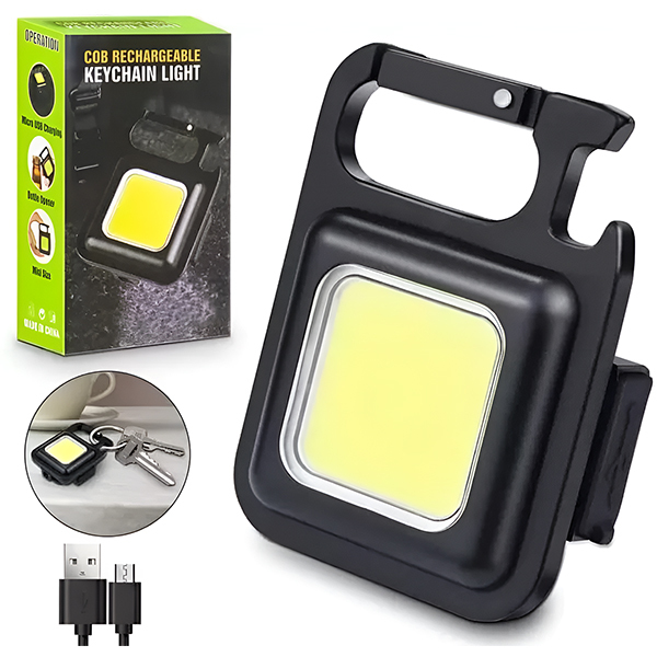 Mini Lanterna Tática De Chaveiro Recarregável Led Com Abridor