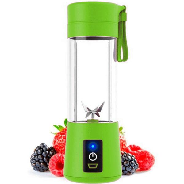 Mini Liquidificador Portátil Juicer Cup 6 Lâminas Usb - Verde