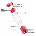 Mini Liquidificador Portátil Pratico 6 Lâminas - Azul