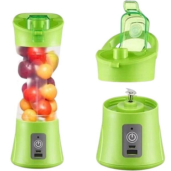 Mini Liquidificador Portátil Recarregável - Cor Verde