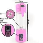 Mini Liquidificador Portátil Recarregável Usb 6 Lâminas - Rosa