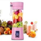 Mini Liquidificador Portátil Recarregável Usb 6 Lâminas - Rosa