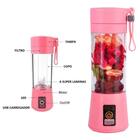 Mini Liquidificador Portátil Usb Recarregável Mixer (rosa)