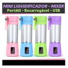 Mini Liquidificador Rosa Mixer Juice Cup Portatil 380ml Usb -