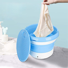 Mini Maquina Lavar Balde Retratil Dobravel 7L Tanquinho Meia