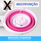 Mini Maquina Lavar Usb Com Balde 4 Litros Retratil Portatil L