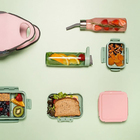 Mini Marmita Pote Alimento Hermetica Bicolor Azul Reforçada