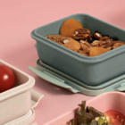 Mini Marmita Pote Alimento Hermetica Bicolor Azul Reforçada