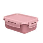 Mini Marmita Pote Alimento Hermetica Bicolor Rosa Reforçada