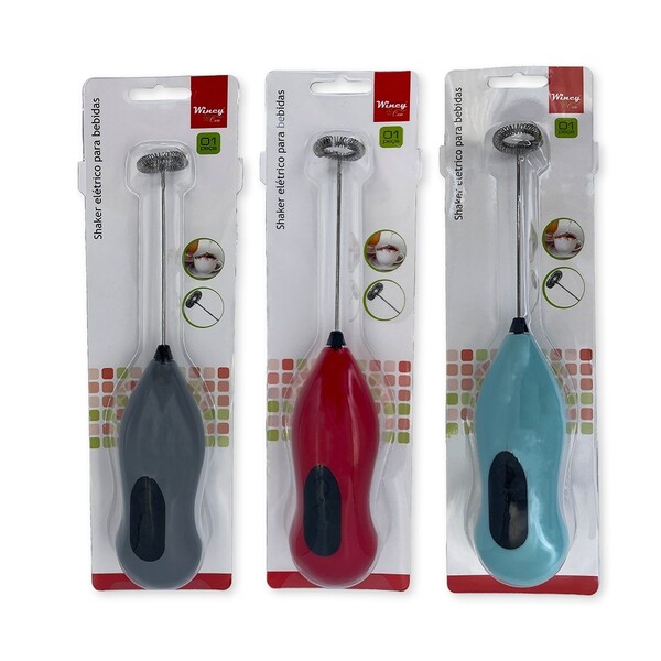 Mini Mixer Misturador Batedor Elétrico Bebida Leite Sortido