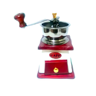 Mini Moedor De Café Manual Manivela Madeira E Porcelana