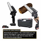 Mini Motosserra Serra Elétrica Portátil Bateria Recarregável
