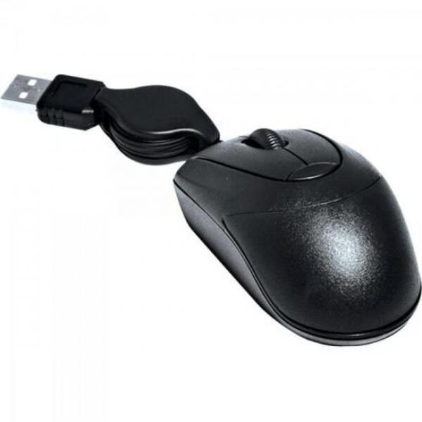 Mini Mouse Com Cabo Retratil Usb 800dpi Mo48 Preto Multilaser