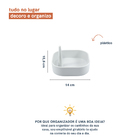 Mini Organizador De Plástico Cinza Claro - Oikos