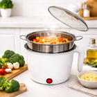 Mini Panela De Arroz Elétrica Branco 20x18cm 110v