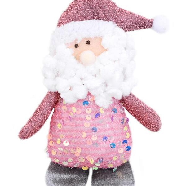 Mini Papai Noel De Quartzo Rosa 13cm