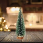 Mini Pinheiro Rústico Natal Nevado Enfeite De Mesa 25cm Base