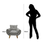 Mini Poltrona Infantil Opalinha Em Suede Quinto Sono