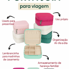 Mini Porta-jóias Em Couro Sintético Preto