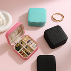 Mini Porta-jóias Em Couro Sintético Preto