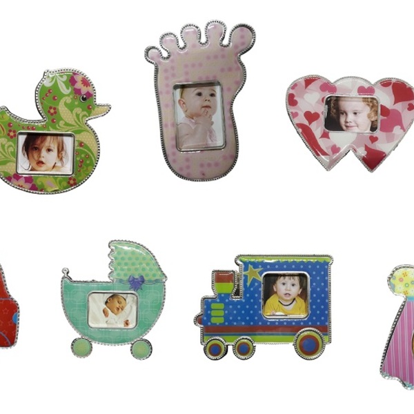 Mini Porta Retrato Imã 3 5x3 5 Com Moldura Plástica Em Format