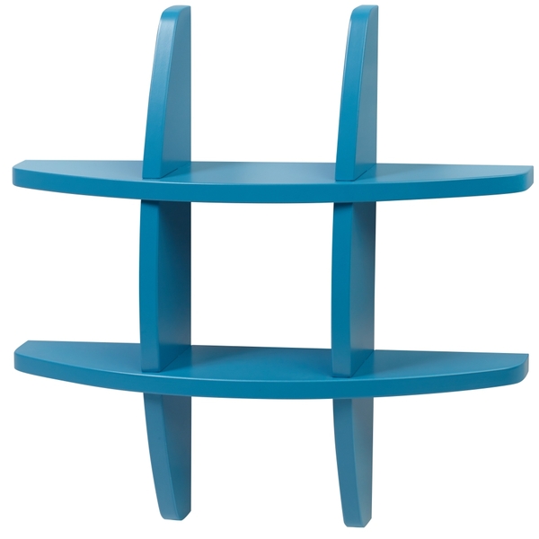 Mini Prateleira De Parede Em Mdf Taylor Azul