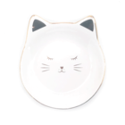 Mini Prato Porta Jóia Cerâmica Gato Dourado