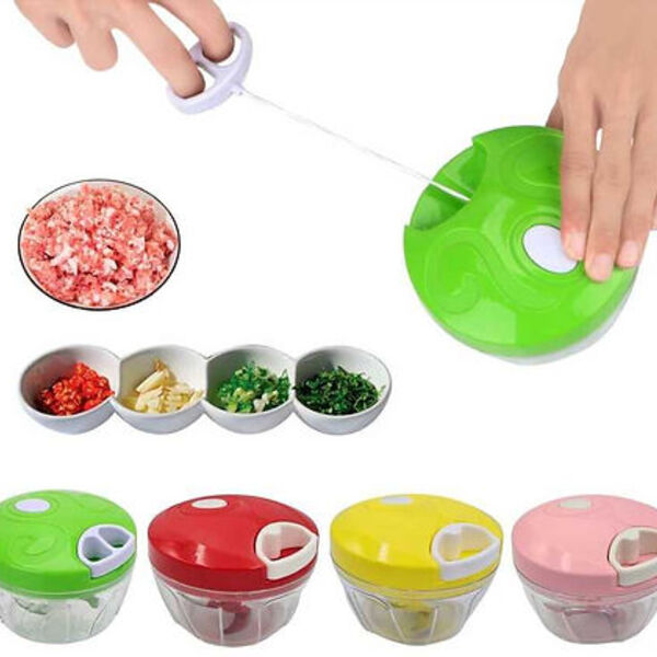 Mini Processador Manual De Alimentos 3 Lâminas