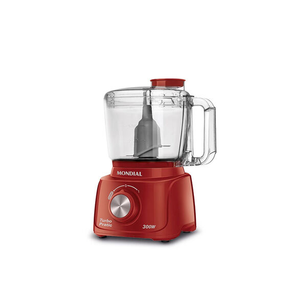 Mini Processador Mondial Turbo Pratic 300w Vermelho Mp-16-r -