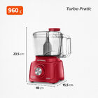 Mini Processador Turbo Pratic Mondial Vermelho Mp-16-r - 127
