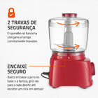 Mini Processador Turbo Pratic Mondial Vermelho Mp-16-r - 127