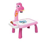 Mini Projetor Mesa Led Desenho Pintar Educacional Mesa - Rosa