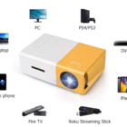 Mini Projetor Portátil 1080p 600 Lumens Yg300 Led Hdmi Cor La