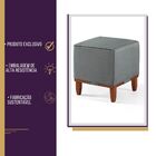 Mini Puff Oxford De Linho Para Apoio De Pés - Chumbo